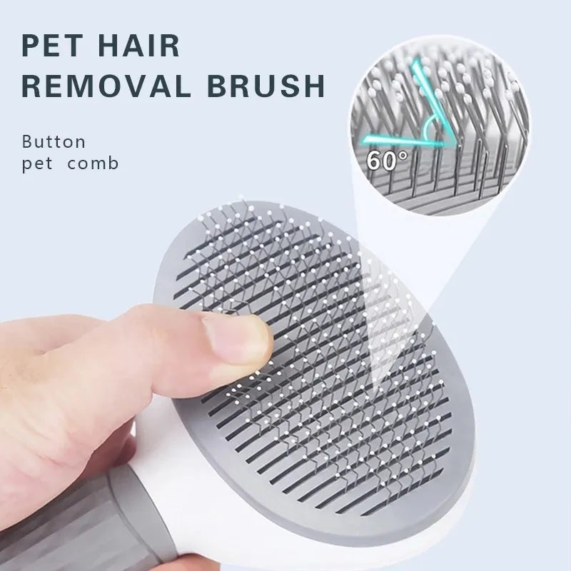 SimplyPawsly™ One-Click Self-Cleaning Grooming Brush