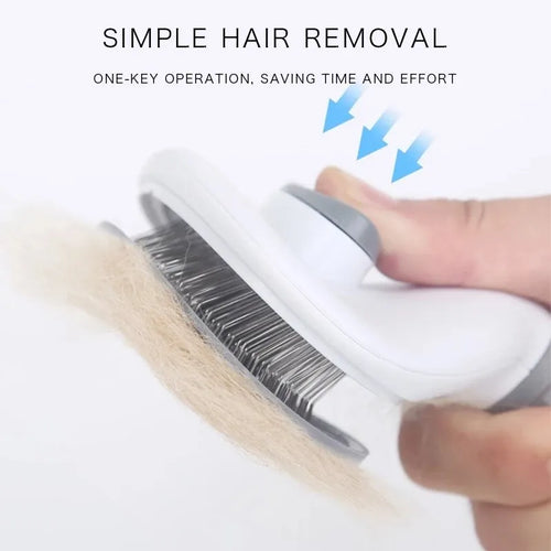 SimplyPawsly™ One-Click Self-Cleaning Grooming Brush